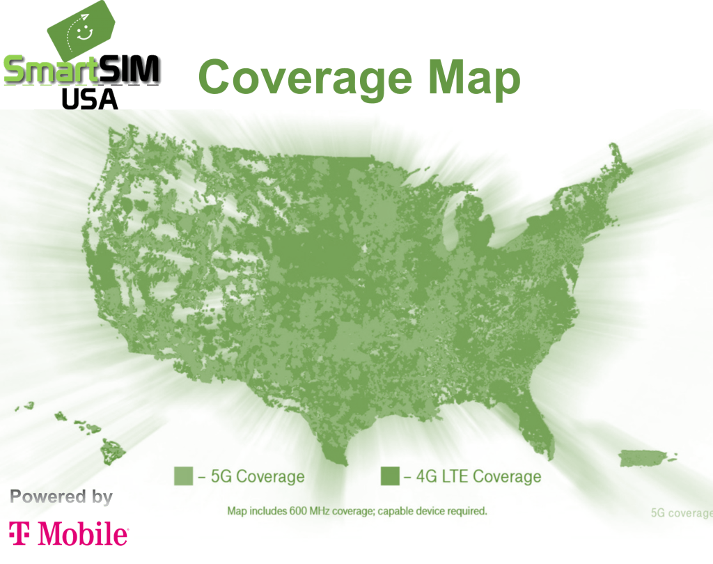 SSUSA Powered by Tmobile Coverage Map